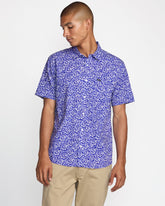 Barba Roses Short Sleeve Shirt - Light Blue