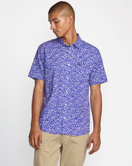 Barba Roses Short Sleeve Shirt - Light Blue