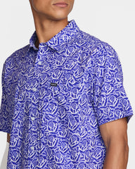 Barba Roses Short Sleeve Shirt - Light Blue