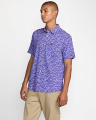 Barba Roses Short Sleeve Shirt - Light Blue