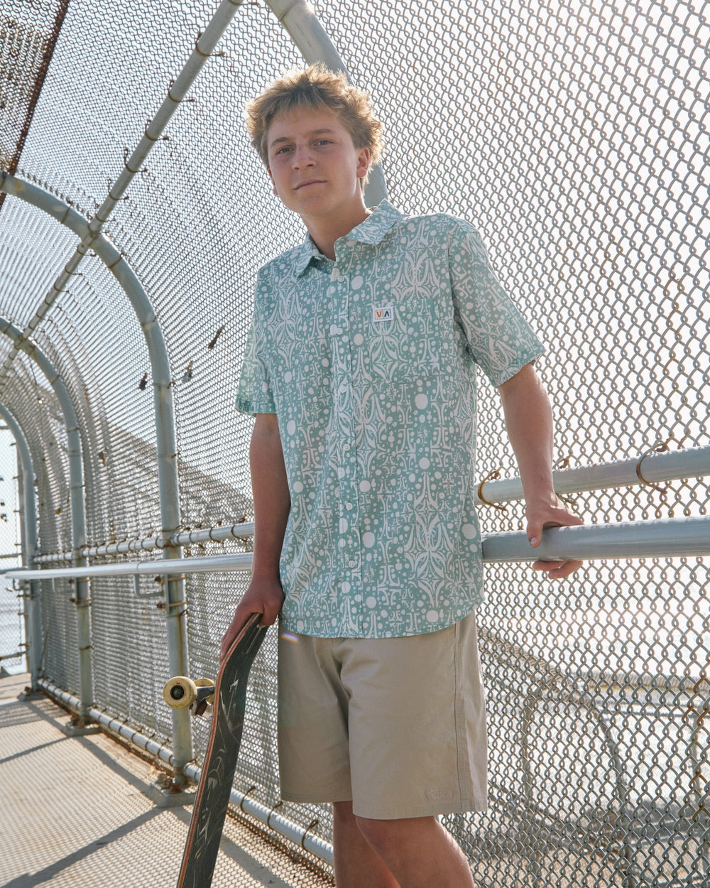 Jacobs Archive Print Short Sleeve Shirt - Blue Haze