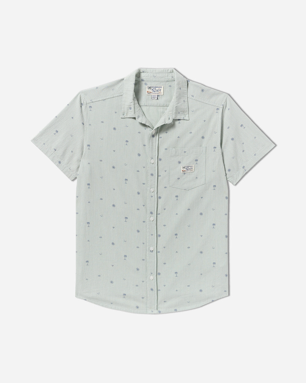 Exotica Seersucker Short Sleeve Shirt - Green Tea