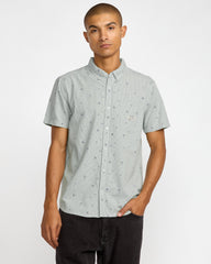 Exotica Seersucker Short Sleeve Shirt - Green Tea