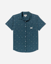 Exotica Seersucker Short Sleeve Shirt - Garage Blue
