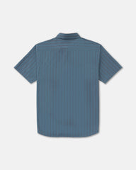 Dayshift Workwear Stripe Short Sleeve Shirt - Vintage Navy
