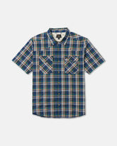 Dayshift Truckin Plaid Short Sleeve Shirt - Dark Denim