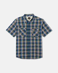 Dayshift Truckin Plaid Short Sleeve Shirt - Dark Denim