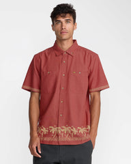Talum Short Sleeve Shirt - Dusty Red