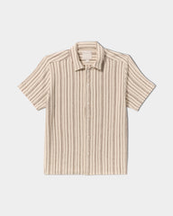 Vacancy Stripe Short Sleeve Shirt - Ceramic