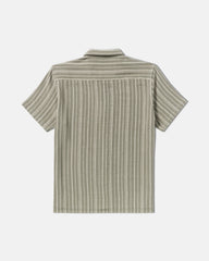 Vacancy Stripe Short Sleeve Shirt - Light Olive