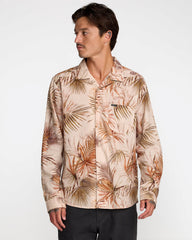 Mel G Palm Long Sleeve Shirt - Khaki