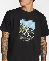 Thru View Short Sleeve Tee - Black