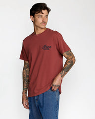 Emscript Short Sleeve Tee - Dusty Red
