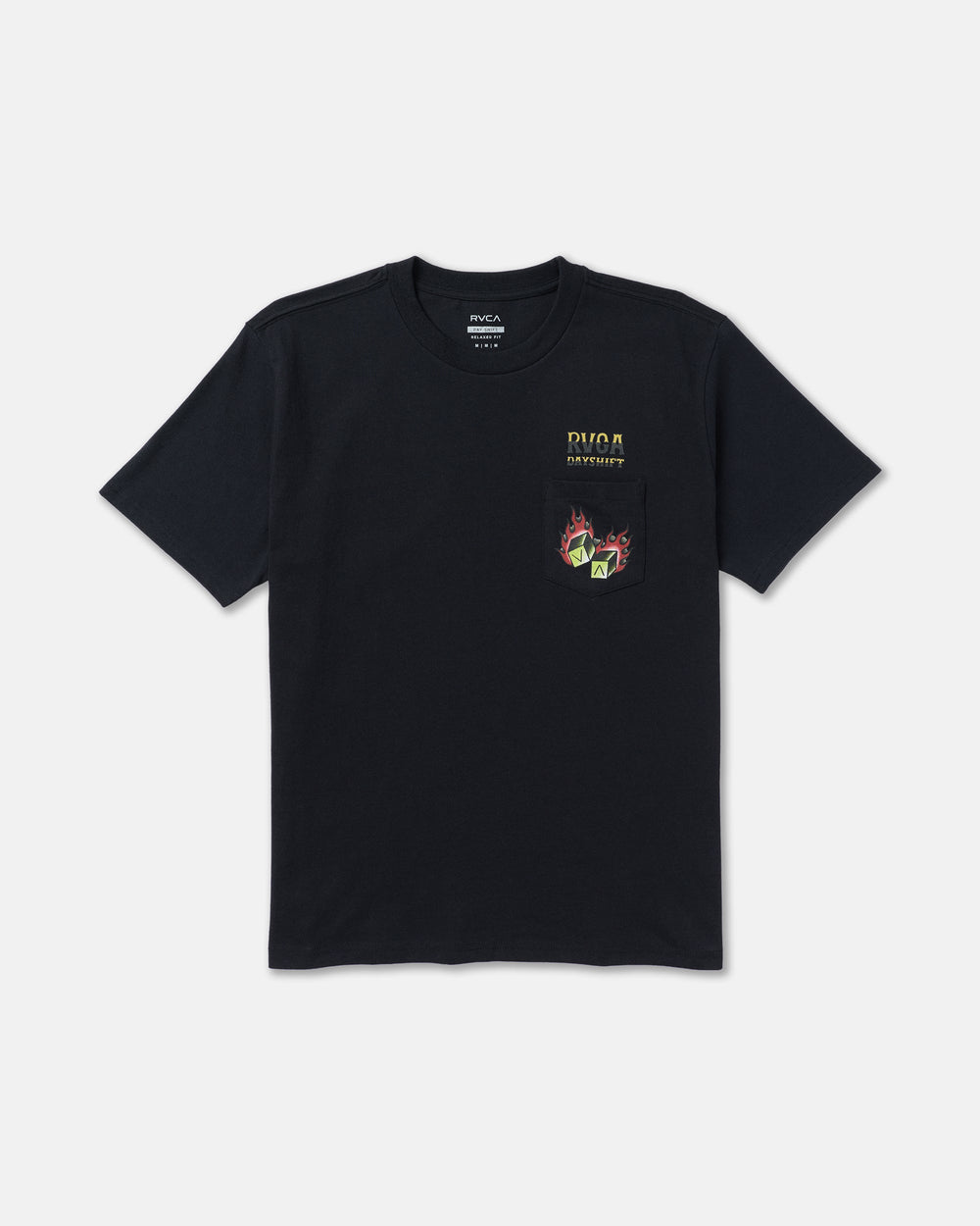 Hot Dice Short Sleeve Pocket Tee - Black