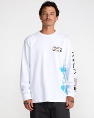 Overprint Long Sleeve Tee - White
