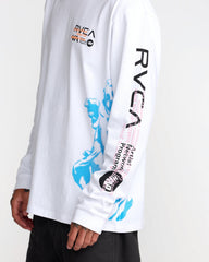 Overprint Long Sleeve Tee - White