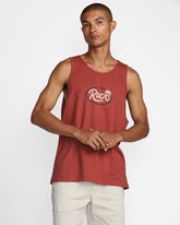 Frond Script Tank - Dusty Red