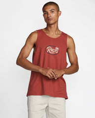 Frond Script Tank - Dusty Red