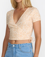 Roma Wrap Top - Light Tan