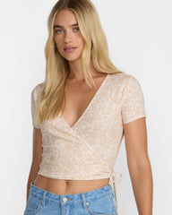 Roma Wrap Top - Light Tan