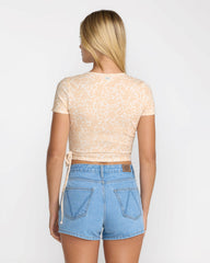 Roma Wrap Top - Light Tan