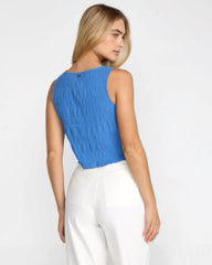 Scrunch Top - Blue Relic