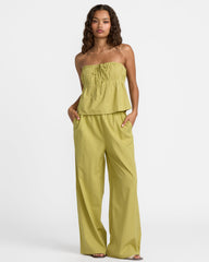 Stripe New Yume Wide Pant - Martini Olive