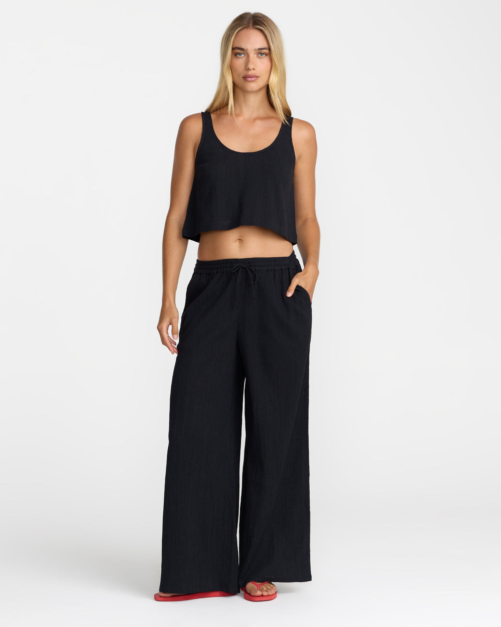 New Yume Wide Leg Pants - RVCA Black