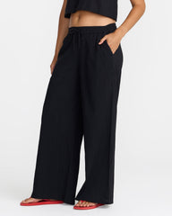 New Yume Wide Leg Pants - RVCA Black