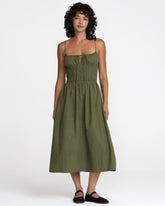 Raya Midi Dress - Olive