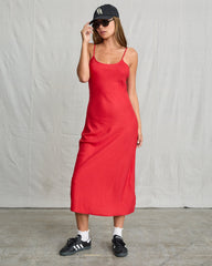 Lets Dance Slip Dress - Pepper Red