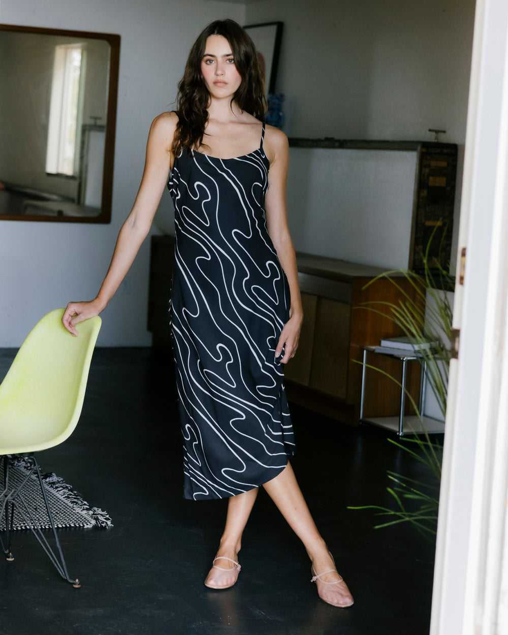 Let's Dance Slip Dress - Washed Black