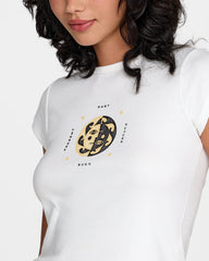 Ribbed Slim Tee - Antique White