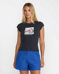 The Only Way Slim Tee - Washed Black