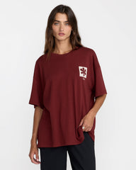 Open Minds Boyfriend Tee - Madder Brown