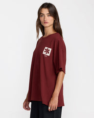 Open Minds Boyfriend Tee - Madder Brown