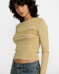 Fortune Long Sleeve Tee - Olive Grey