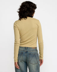 Fortune Long Sleeve Tee - Olive Grey