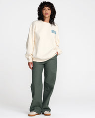 Baggie Boyfriend Pullover - Antique White