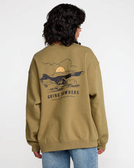 Baggie Boyfriend Pullover - Lentil Green