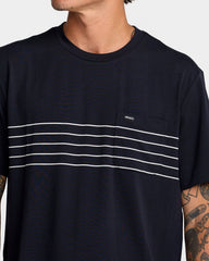 Balance Pocket Stripe Tee - Black