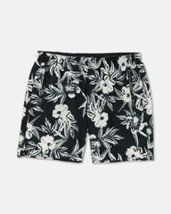 Hawaii Yogger Stretch 17" Shorts - Black Floral