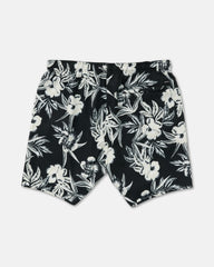 Hawaii Yogger Stretch 17" Shorts - Black Floral
