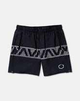 Hawaii Yogger Stretch 17" Short - Black White