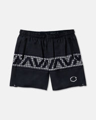 Hawaii Yogger Stretch 17" Short - Black White