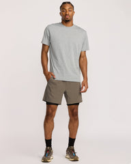 Yogger 2 In 1 Short 17" Short - Mushroom