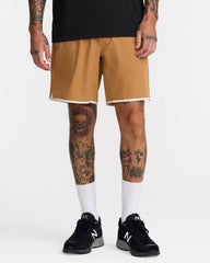 Yogger Stretch Contrast 17" Shorts - Camel