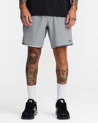 Yogger Stretch Contrast 17" Shorts - Heather Grey 1