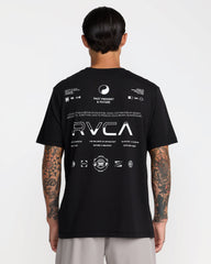 Split All Over Short Sleeve Tee - Black