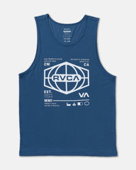World Hex Tank Top - Dark Denim